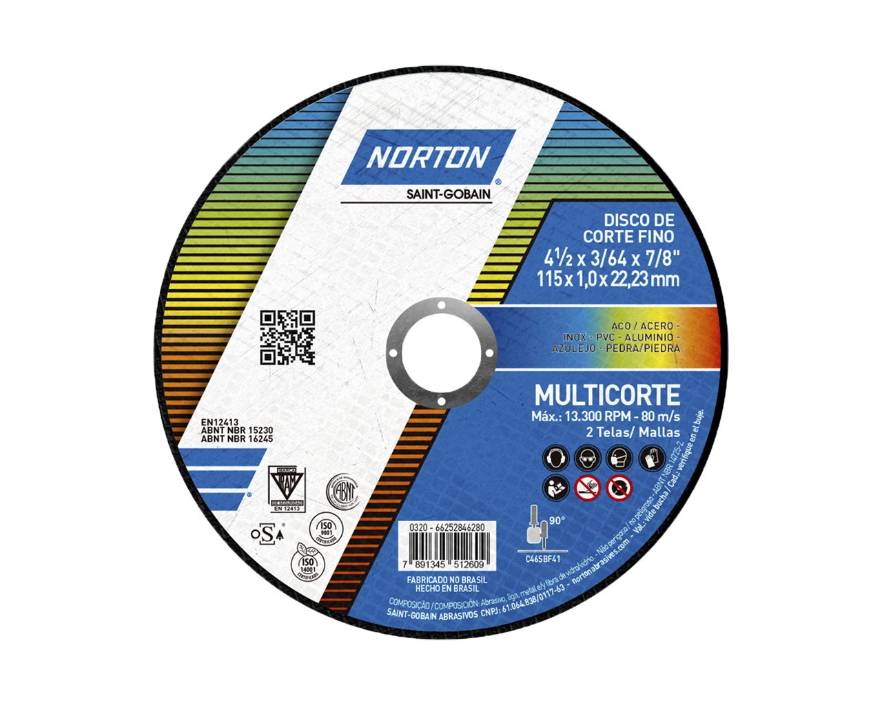 DISCO DE CORTE MULTICORTE 115x1,0x22,23